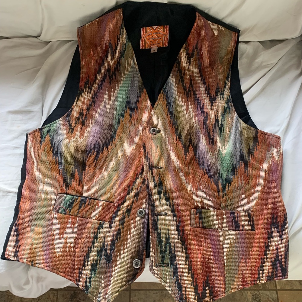 Vintage Native American Tradition Vest by Allen Wah